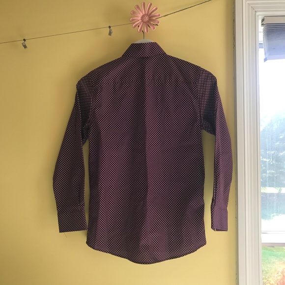 Boys Button Down Long-Sleeve Dot Shirt - Picture 2 of 6